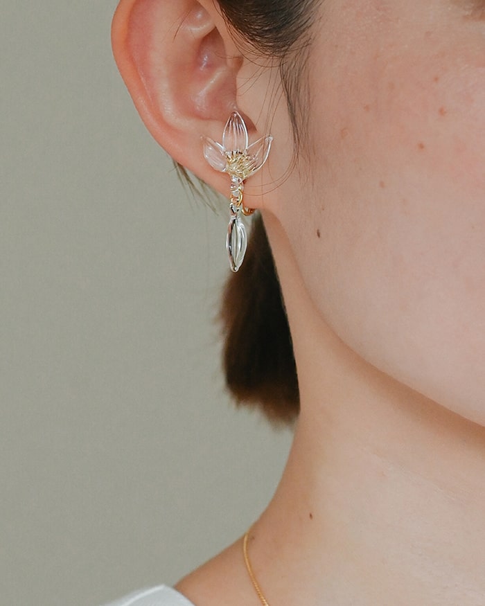 MARIKO イヤリング イヤリング Yureha クリア