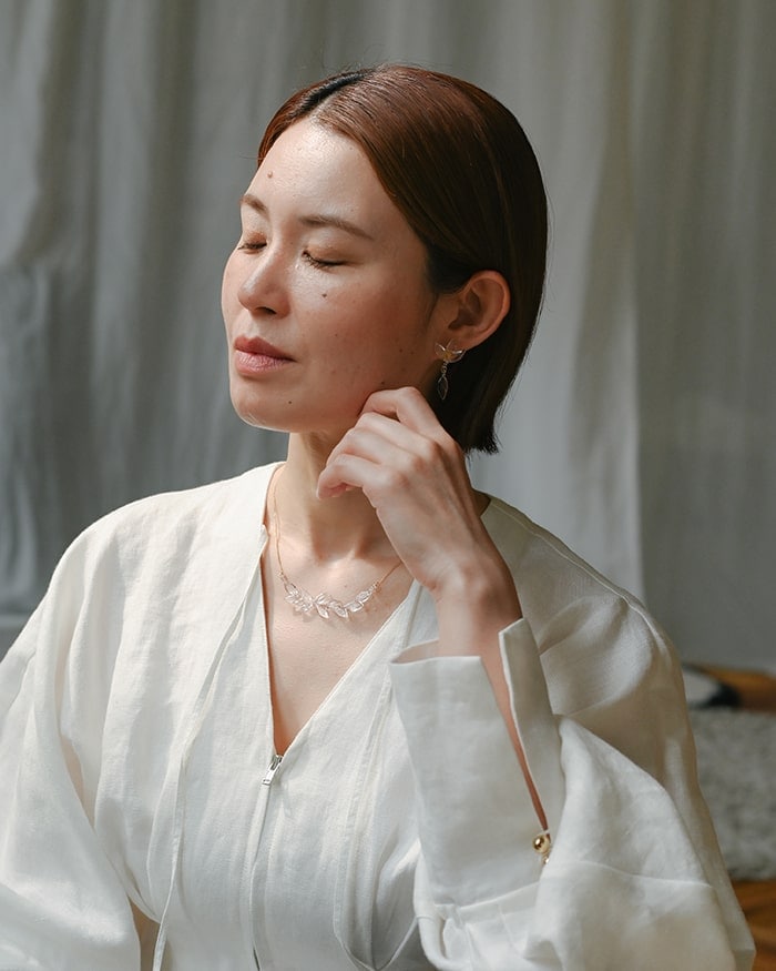 【生前整理　遺品整理】　ネックレス　白水晶　ブローチ　イヤリング　アクセサリー他 生前整理 遺品整理】 ネックレス 白水晶 ブローチ イヤリング