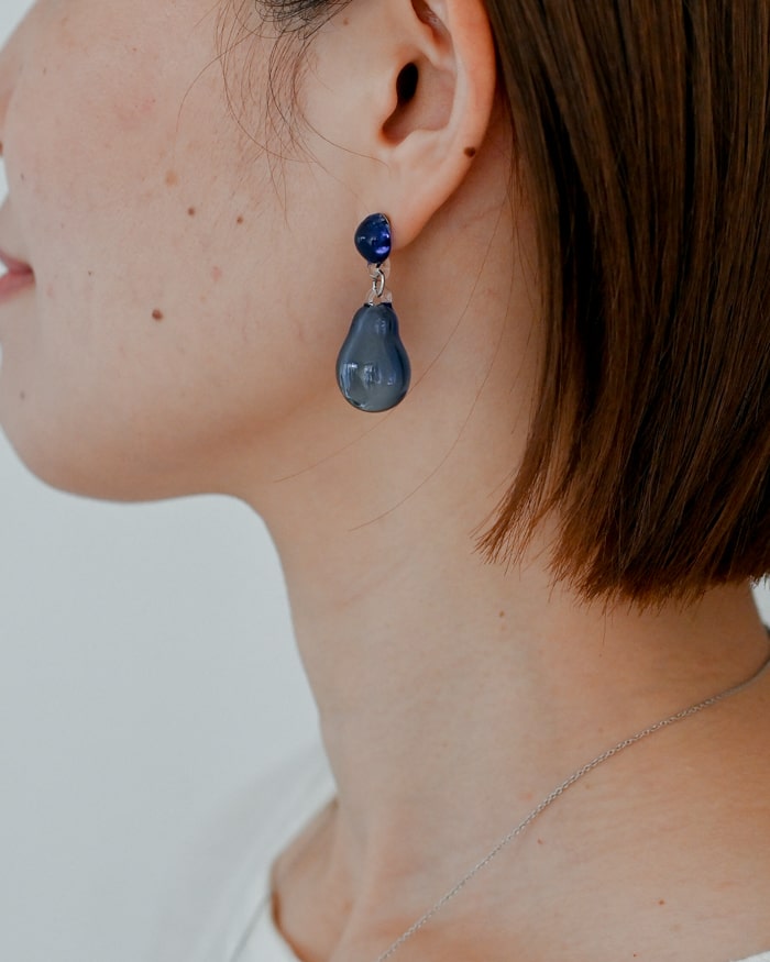 ピアス Shizukudama ブルー