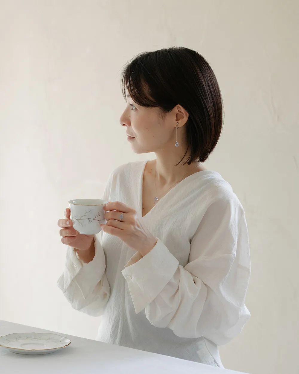 ノリタケ ネックレス ホワイトベル