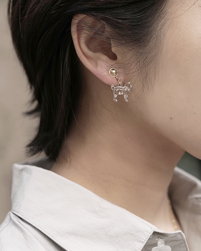 イヤリング シバイヌ GF