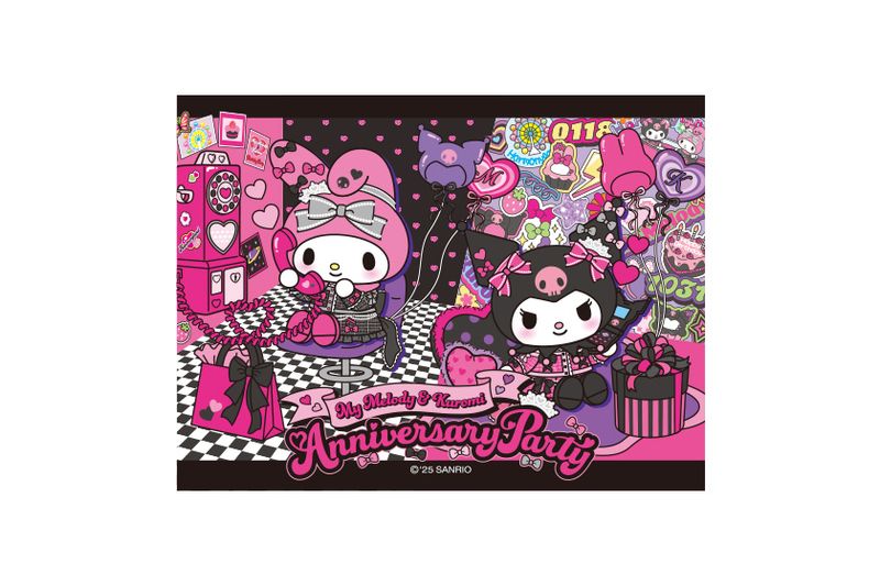 Mymelody＆Kuromi　AnniversaryParty　マイメロディ＆クロミ　ステッカー1 