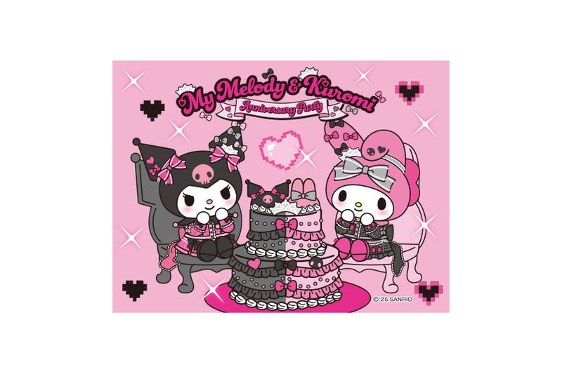 Mymelody＆Kuromi　AnniversaryParty　マイメロディ＆クロミ　ステッカー2 