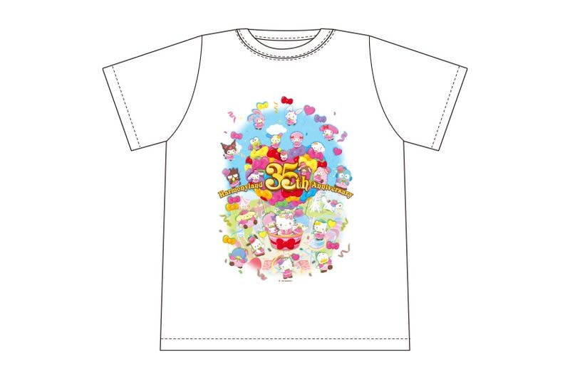 Harmonyland 35th Anniversary（イラスト）  Tシャツ　L　ホワイト