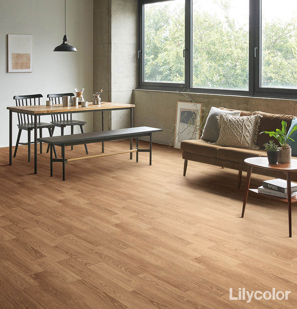 リリカラ LH81307 WOOD 木目調 クッションフロア 2022-2025 （購入単位：本） 1本(1巻)最大20m|クッションフロア（品番別）|床のおしゃれリフォーム