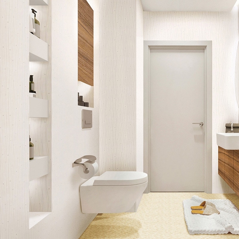 リリカラ 水回りにおすすめ 12色 LR-70831~LR-70842 【15m/30m/道具付/道具無】らくらくリフォーム 2024-2027 生のり付き壁紙(購入単位:セット)