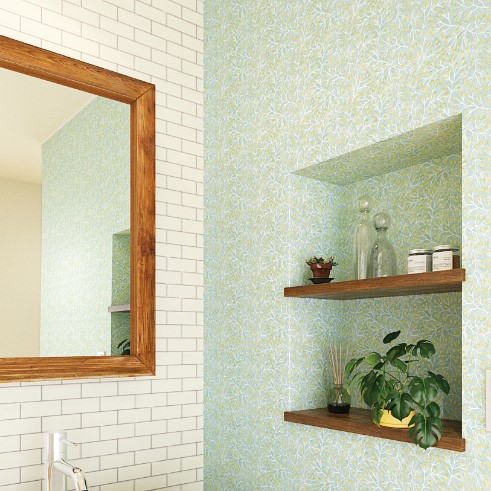 T　5月15日まで取り置き サンゲツ RE55936 パターン ポップ グリーン【15m/30m/道具付/道具無