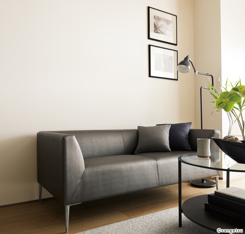 サンゲツ RE55265 ハードストレッチ壁紙 織物調 オフホワイト【15m/30m/道具付/道具無】選択 生のり付き壁紙 ReSERVE リザーブ セット販売（購入単位：セット）|1000番台壁紙セ