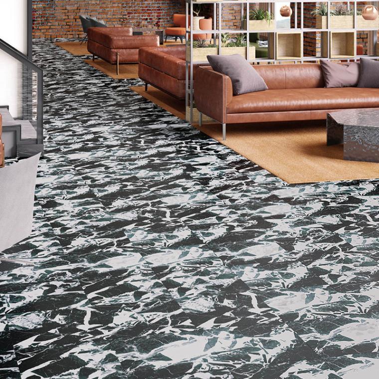 シンコール モンブランマーブル 1色 フロアタイル MS-3222 マットネラ2025-2028 1ケース20枚入り（販売単位：枚）