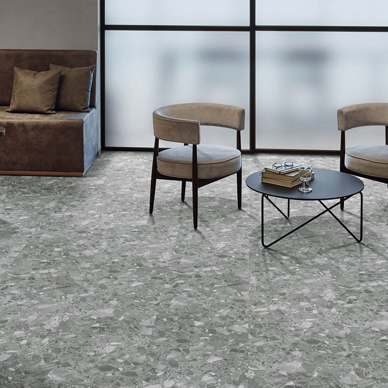 シンコール グランチェッポ 1色 フロアタイル MS-3217 マットネラ2025-2028 1ケース20枚入り（販売単位：枚）