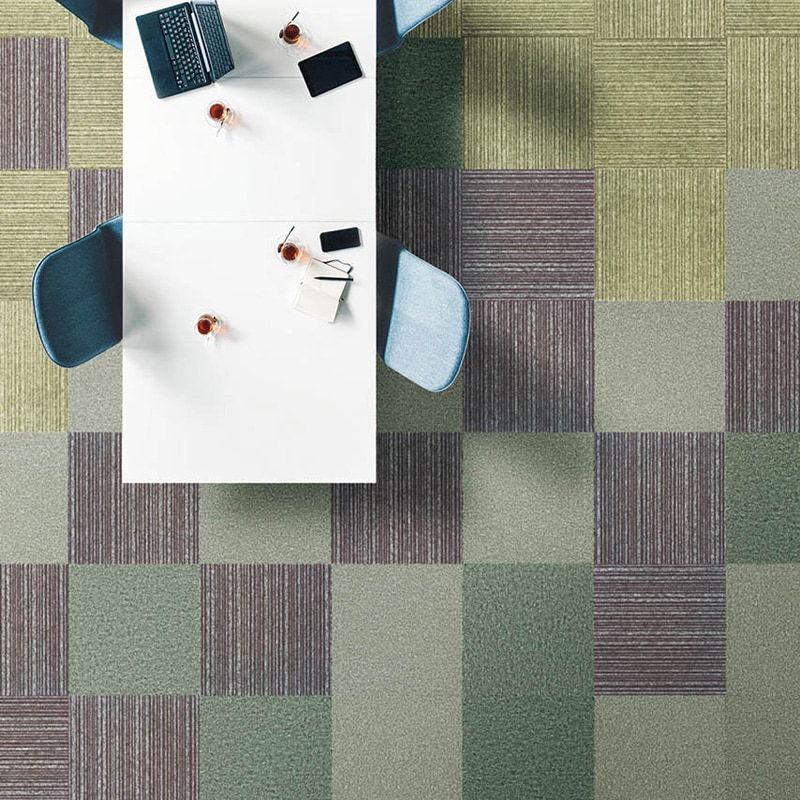 シンコール ニューテック ストライプ 6色 タイルカーペット TES1201～TES1206 SQ PRO 2025-2028（販売単位：枚）