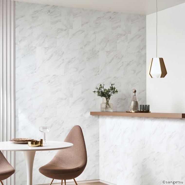 サンゲツ マテリアル コンクリート タイル 9色 TH34671～TH34679 FAITH（フェイス） 2025-2028 生のり付き壁紙 （購入単位：m） 1本(1巻)最大30m