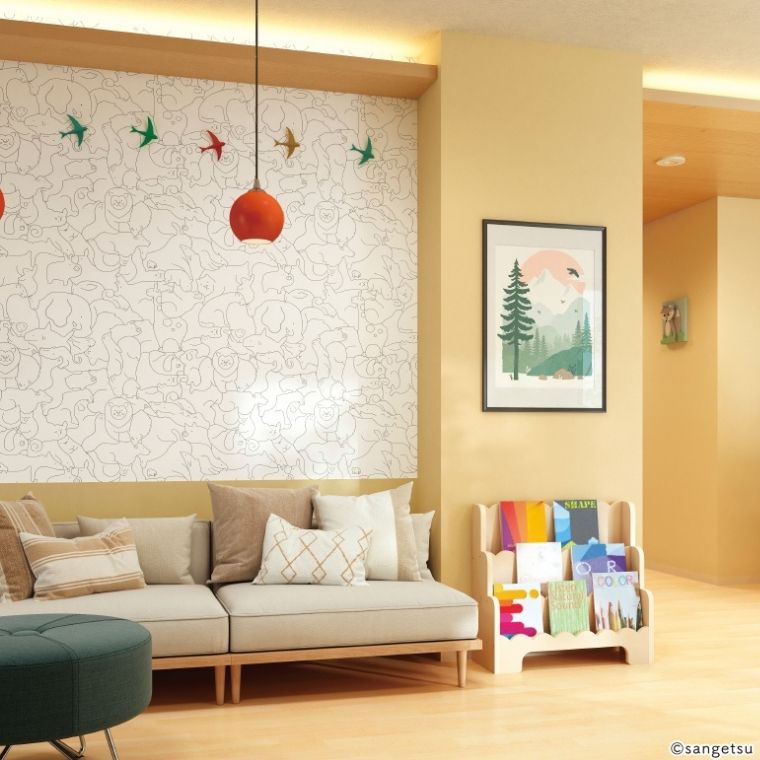 サンゲツ フィルム汚れ防止 消臭タイプ 石目調 カラー 7色 TH34531～TH34537 【15m/30/道具付/道具無】 選択 FAITH（フェイス） 2025-2028 生のり付き壁紙 （購入単位：セット）