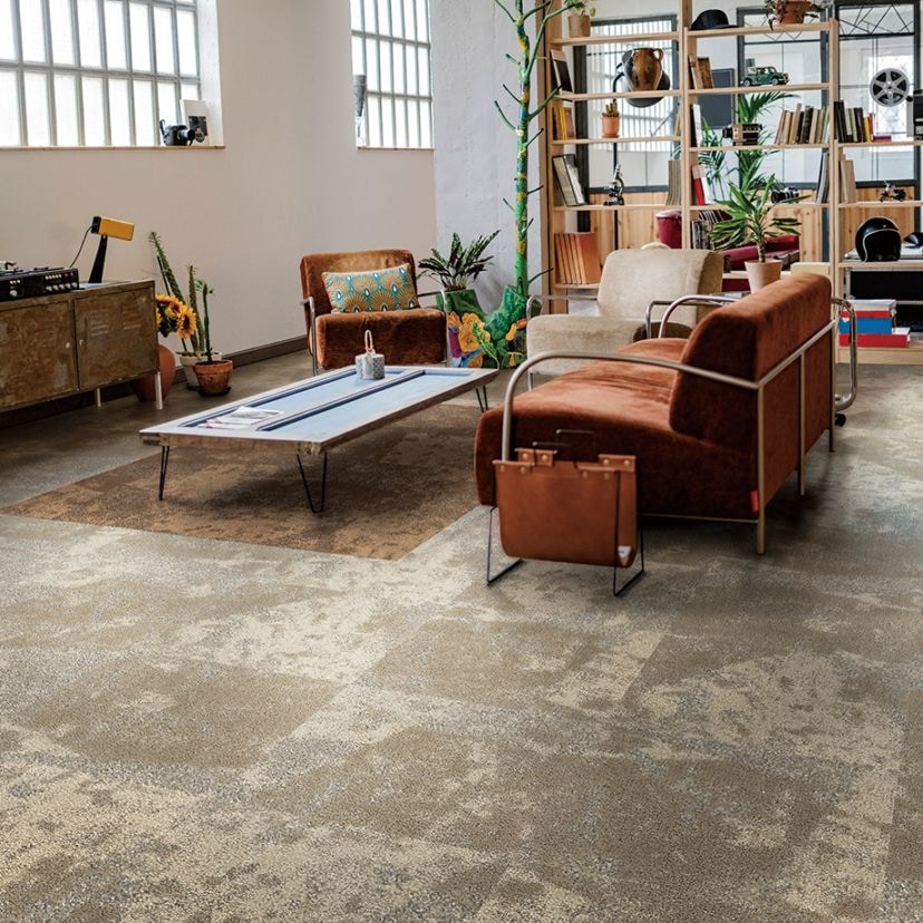 川島織物 AB420-1～ タイルカーペット 6色 マラケシュレザー（購入単位：ケース）