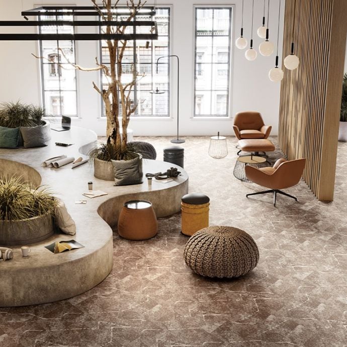 川島織物 ナスカレザー 2色 タイルカーペット AB410-1～AB410-2 （販売単位：ケース）