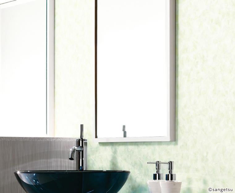 サンゲツ TH34981 パターン グリーン 【15m/30m/道具付/道具無】選択 生のり付き壁紙 FAITH フェイス 2025-2028 (旧品番:TH32946) (購入単位:セット)