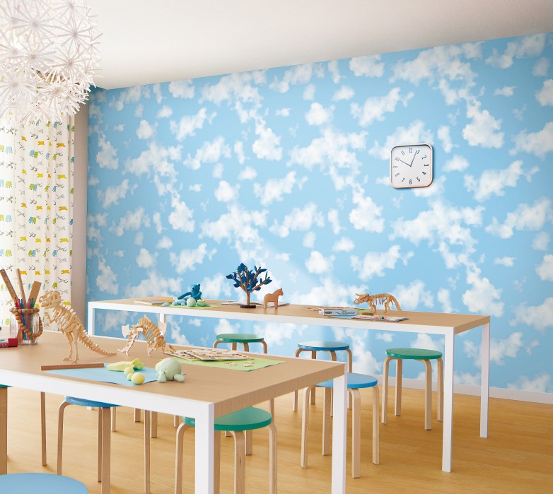 サンゲツ TH34979 パターン 空 【15m/30m/道具付/道具無】選択 生のり付き壁紙 FAITH フェイス 2025-2028 (旧品番:TH32959) (購入単位:セット)