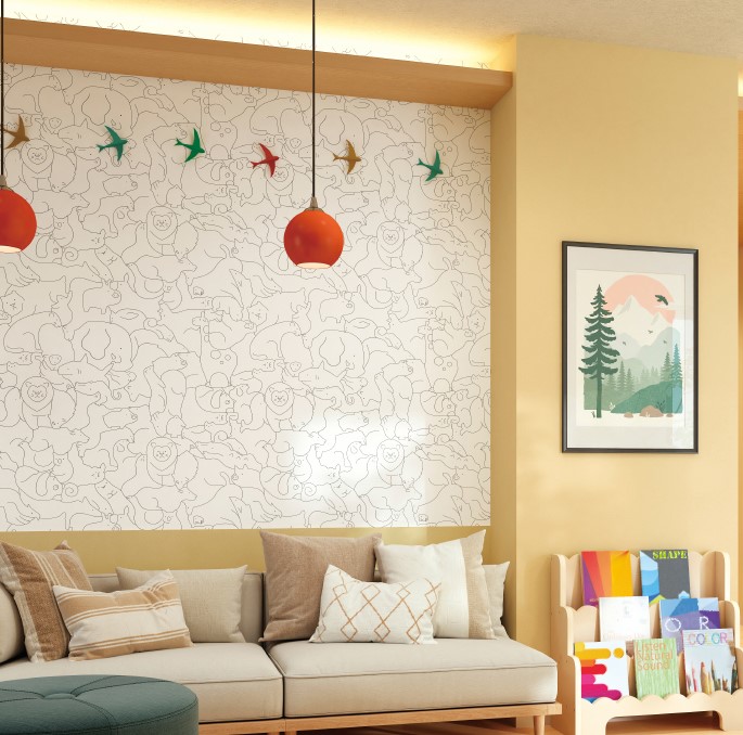 サンゲツ TH34973 パターン 動物 【15m/30m/道具付/道具無】選択 生のり付き壁紙 FAITH フェイス 2025-2028 (購入単位:セット)