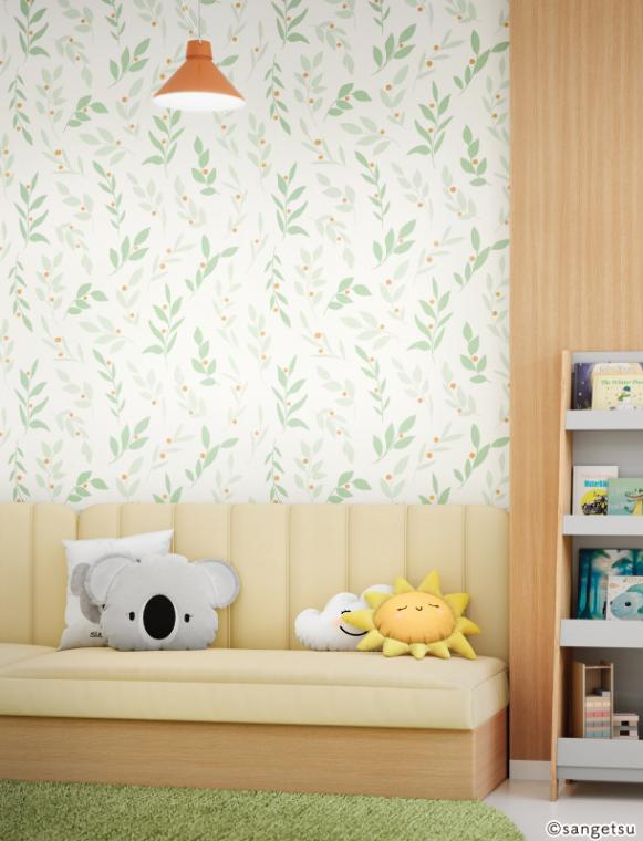 サンゲツ TH34967 パターン リーフ 【15m/30m/道具付/道具無】選択 生のり付き壁紙 FAITH フェイス 2025-2028 (購入単位:セット)