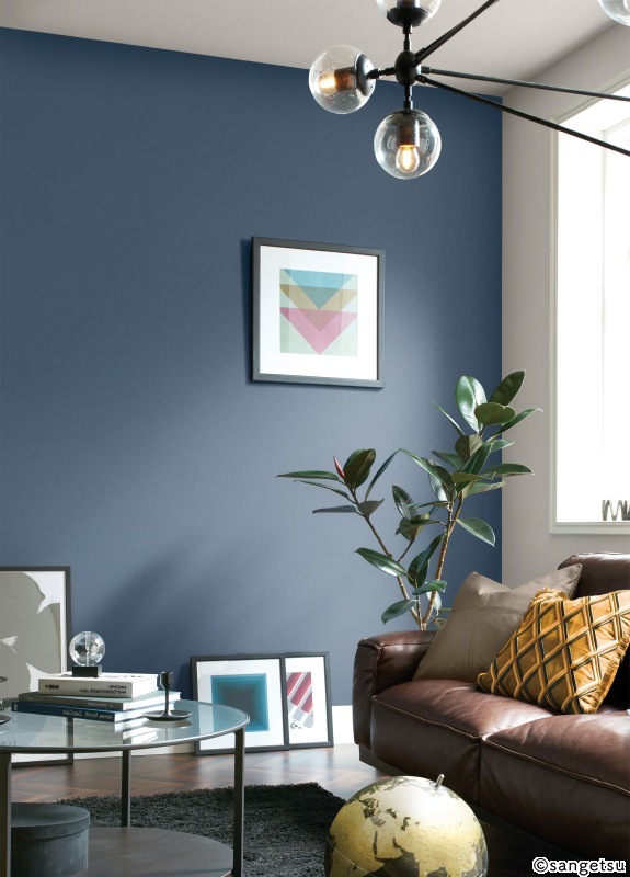 壁紙　クロス50m サンゲツ SP9796 無地調 ネイビー ブルー【15m/30m/道具付/道具