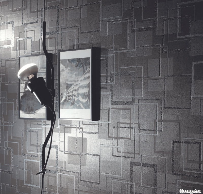 サンゲツ RE55887 パターン ブラック【15m/30m/道具付/道具無】選択 生