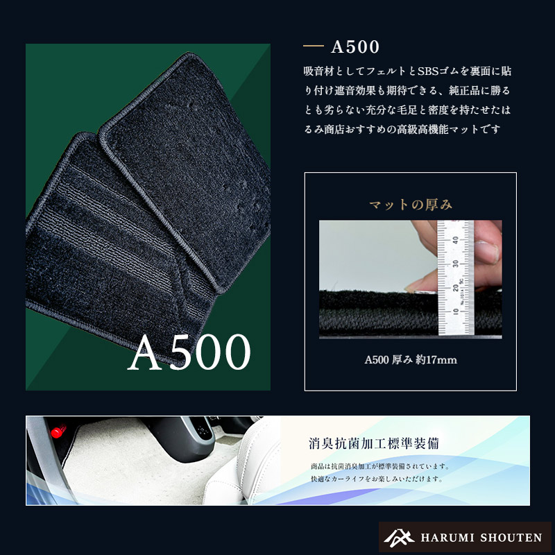 ヒョンデ・IONIQ5(アイオニック5)年式2024年11月~2WD/AWD・右ハンドル・高機能三層構造高級カーフロアマット・A500生地【Fr一体仕様】