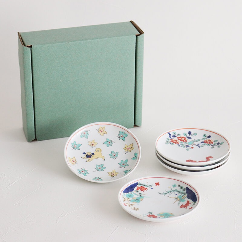 蔵出し金彩色絵小皿5枚セット 色絵 小皿 5柄セット | アイテム,ギフト,新築・引っ越し祝い