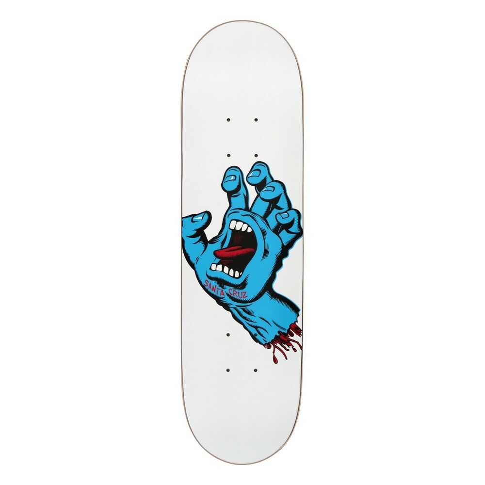 サンタクルーズ SANTA CRUZ<br>スケボー デッキ 7.25 SCREAMING HAND WHITE TEAM DECK<br>スケートボード スクリーミングハンド キッズサイズ 子供 初めて 初心者 オススメ ストリート sk8 skateboard 板【2210】