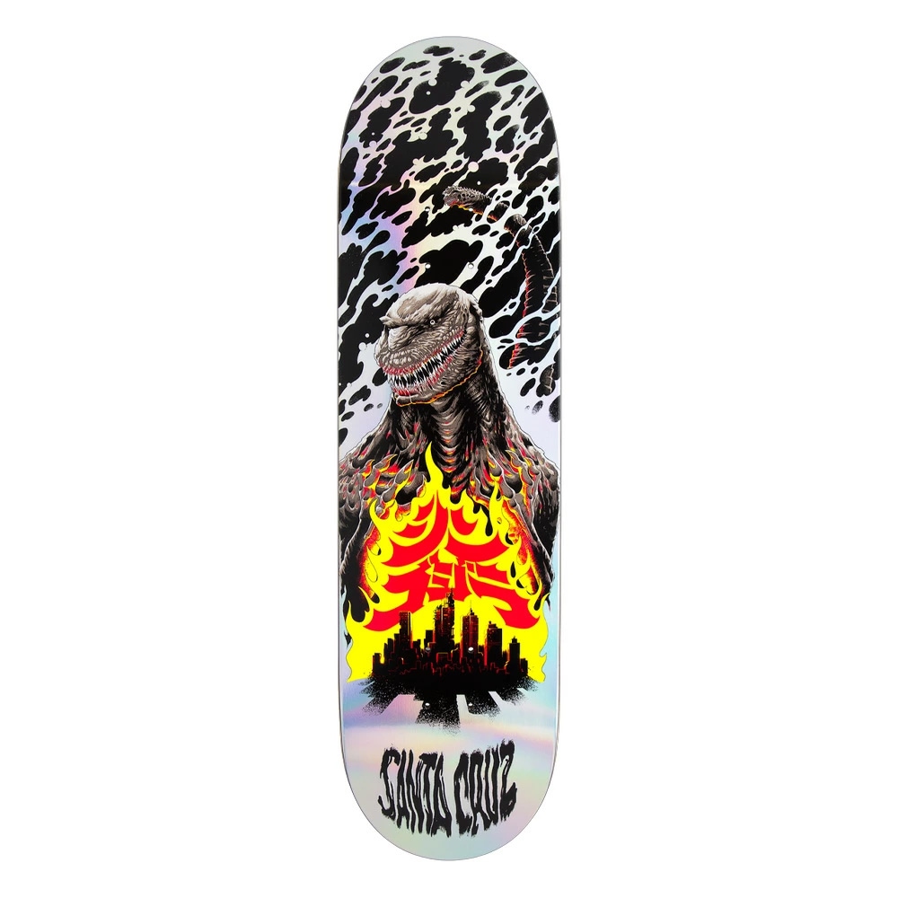 サンタクルーズ SANTA CRUZ<br>スケボー デッキ 8.5 GODZILLA SHIN KNOX FIREPIT DECK<br>ゴジラ 限定コラボ トム・ノックス スケートボード ストリート sk8 skateboard 板【2409】