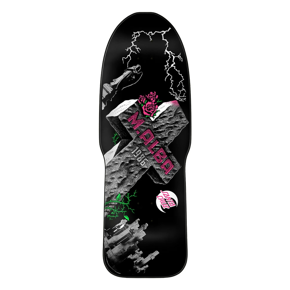 サンタクルーズ SANTA CRUZ<br>スケボー デッキ 10.24 MALBA TOMBSTONE REISSUE DECK<br>ミッケ・アルバ マルバ 80' リイシュー オールドスクール 復刻  スケートボード 板【2309】
