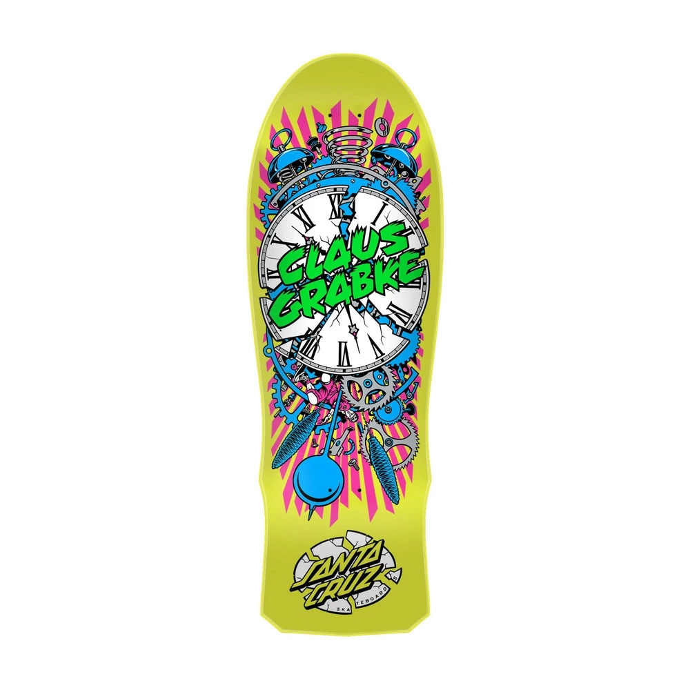 サンタクルーズ SANTA CRUZ<br>スケボー デッキ 10.04 GRABKE EXPLODING CLOCK REISSUE DECK<br>クラウス・グラブキ 80' リイシュー オールドスクール 復刻  スケートボード 板【2411】