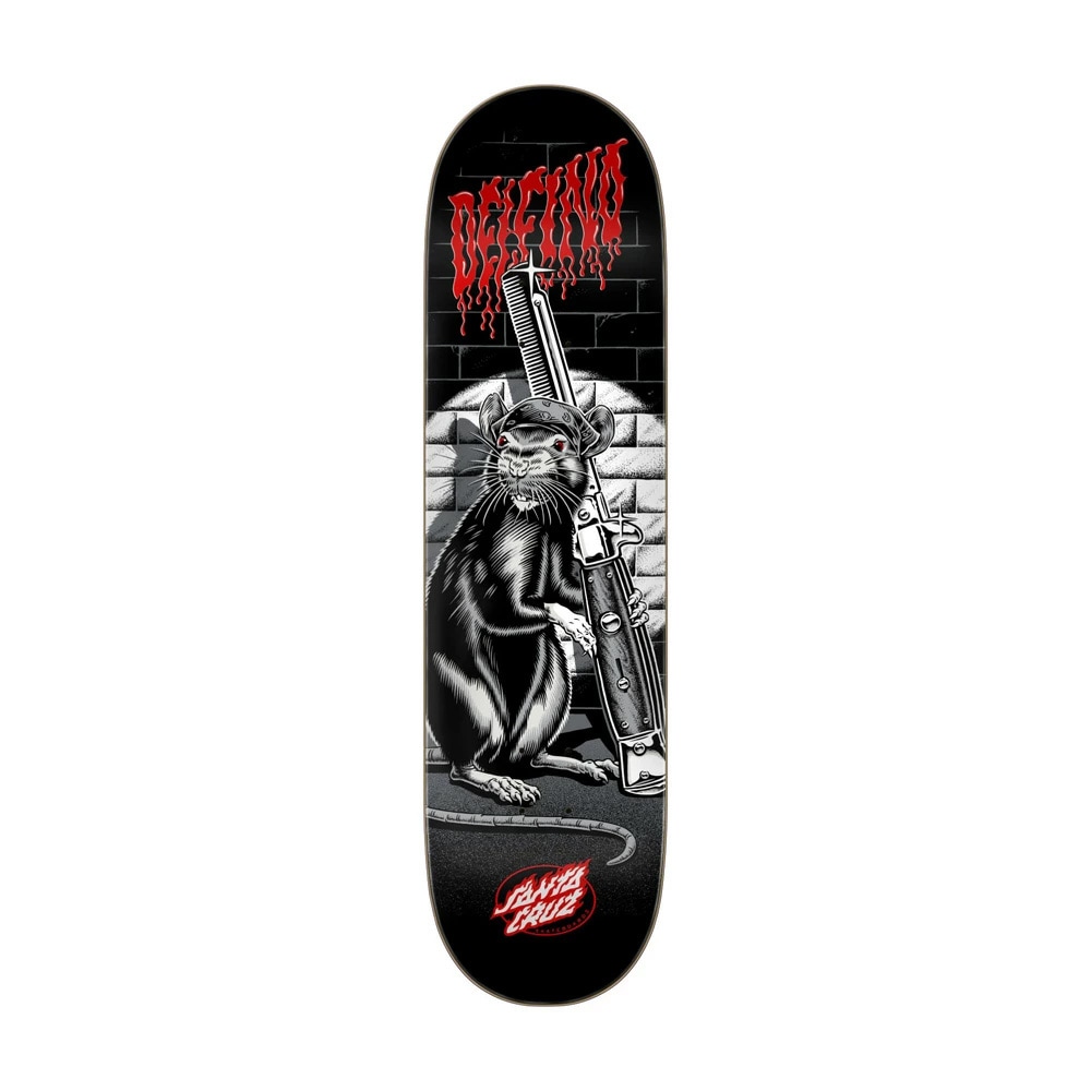 サンタクルーズ SANTA CRUZ<br>スケボー デッキ 8.25 DELFINO SKATE RAT PRO DECK<br>ファビアナ・デルフィノ プロモデル スケートボード ストリート sk8 skateboard 板【2411】