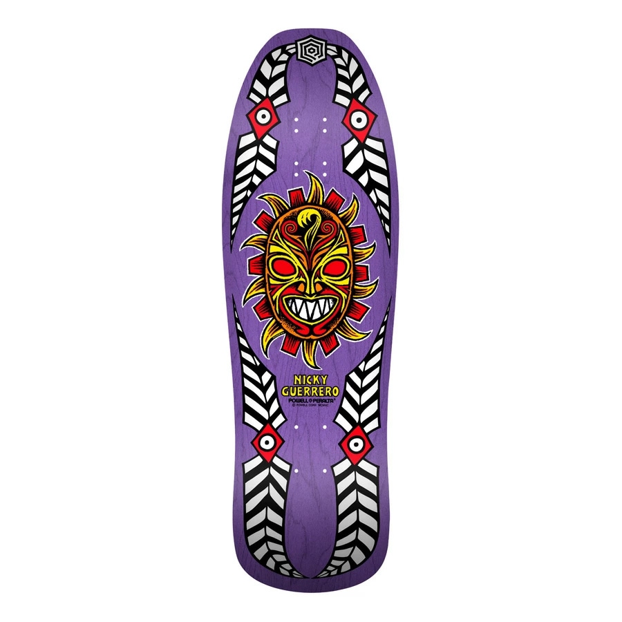 パウエル・ペラルタ POWELL PERALTA<br>スケボー デッキ 10 NICKY GUERRERO MASK skateboard 板 PURPLE DECK SHAPE 279<br>ニッキー・ゲレロ オールドスクール ストリート sk8 skateboard 板【2204】