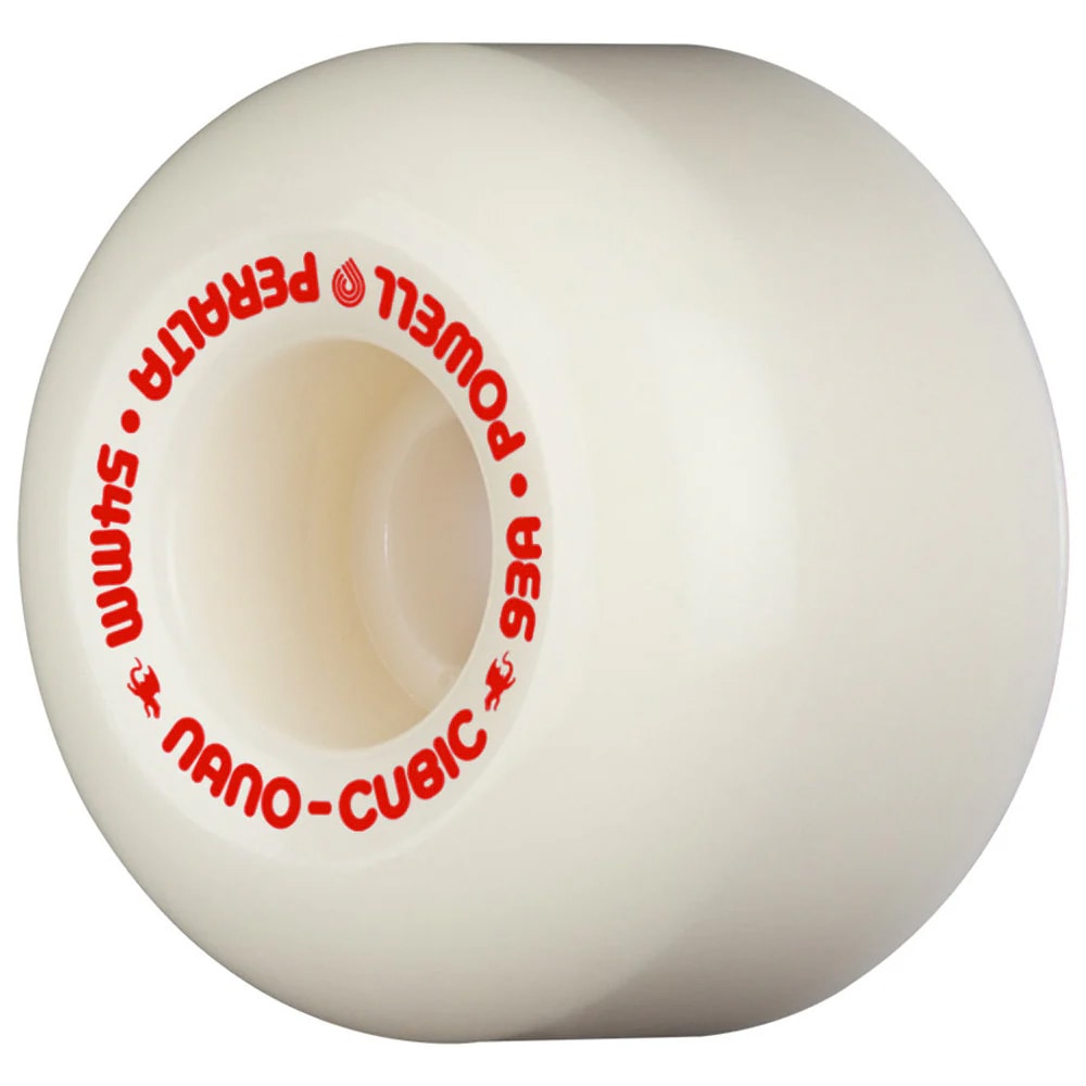 パウエル・ペラルタ POWELL PERALTA<br>54mm x 36.5mm NANO CUBIC DRAGON FORMULA WHITE 93A WHEEL<br>ハードウィール (4個セット) ドラゴンフォーミュラ ナノ・キュービック スケートボード スケボー sk8 skateboard タイヤ ローラー 車輪 速い【2312】