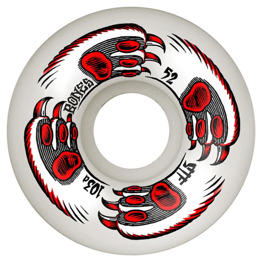 ボーンズ ウィール BONES WHEELS<br>52mm STF KITTY TWISTER V5 SIDECUT 103A WHEELS<br>ハードウィール(4個セット)ホワイト ストリートテックフォーミュラ スケートボード スケボー sk8 skateboard タイヤ ローラー 車輪 トリック スライド グラインド【2409】