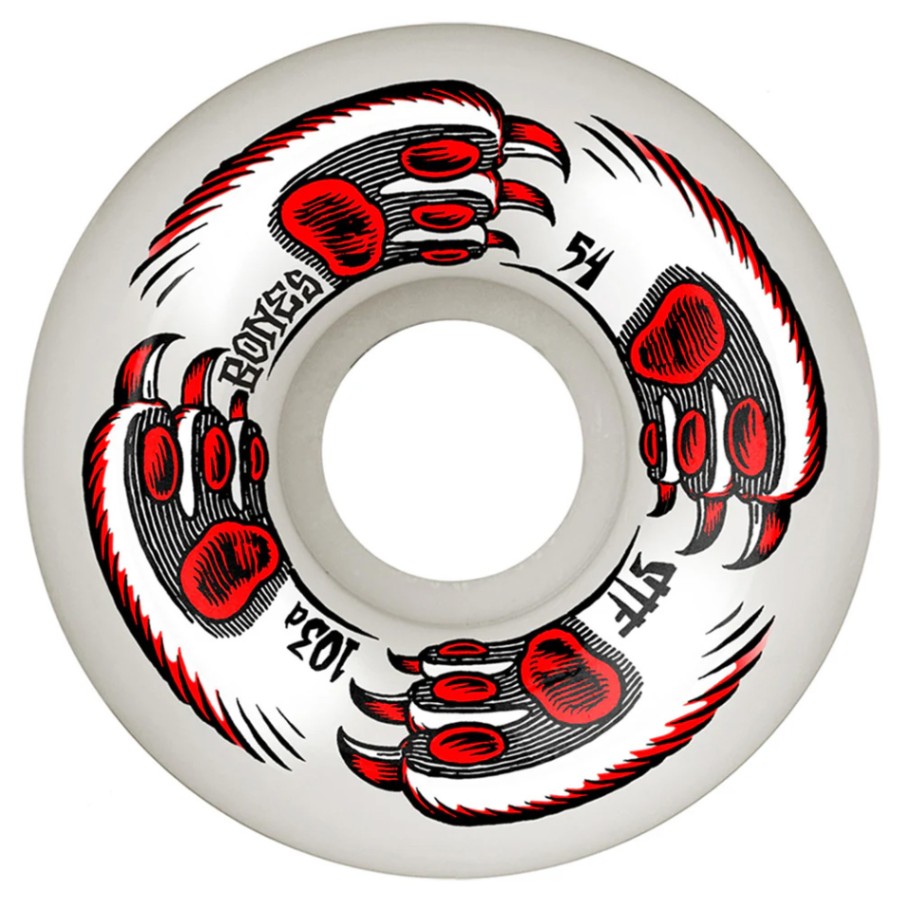 ボーンズ ウィール BONES WHEELS<br>54mm STF KITTY TWISTER V5 SIDECUT 103A WHEELS<br>ハードウィール(4個セット)ホワイト ストリートテックフォーミュラ スケートボード スケボー sk8 skateboard タイヤ ローラー 車輪 トリック スライド グラインド【2409】