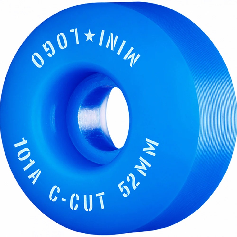 ミニロゴ MINI LOGO<br>WHEEL C-CUT 2 52mm 101A BLUE(4pacK)<br>ハードウィール(4個セット)ブルー スケートボード スケボー sk8 skateboard タイヤ ローラー 車輪 トリック スライド グラインド