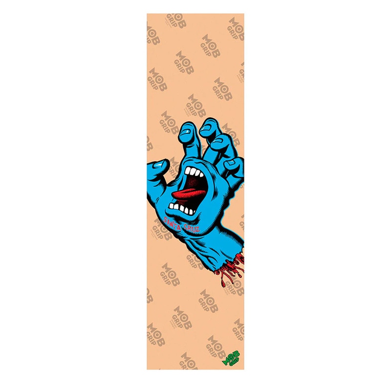 モブグリップ MOB GRIP<br>9in x 33in SANTA CRUZ SCREAMING HAND CLERA  SHEET<br>グリップテープ デッキテープ サンタクルーズ スクリーミングハンド クリア スケートボード スケボー sk8 skateboard【2212】