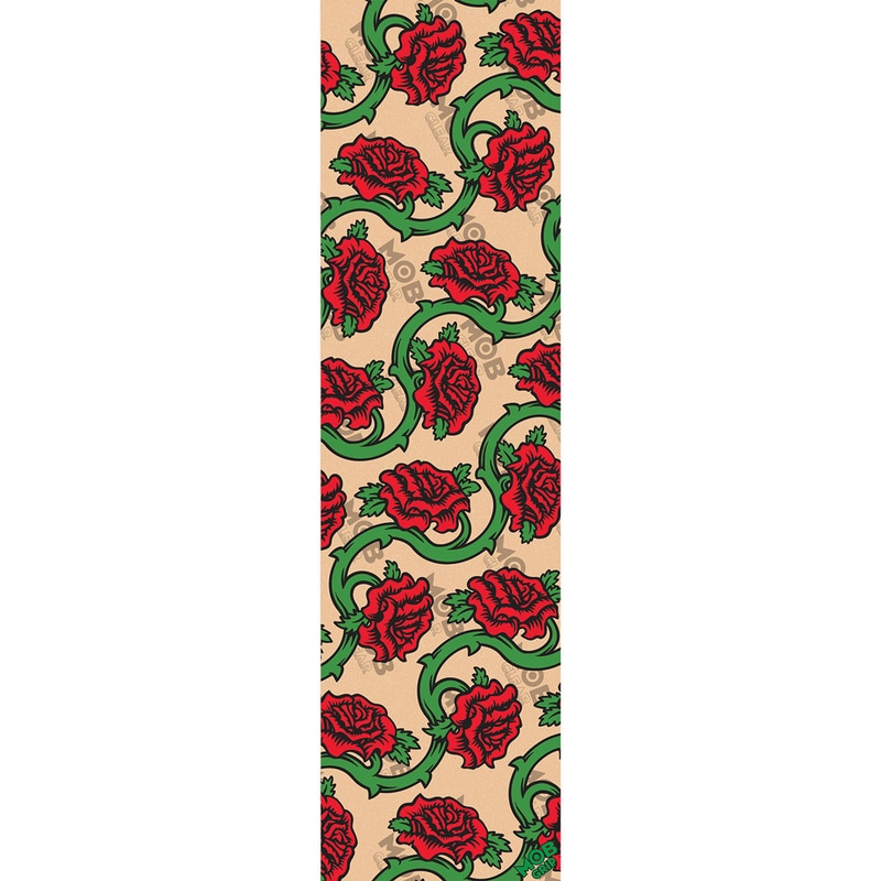 モブグリップ MOB GRIP<br>9in x 33in SANTA CRUZ DRESSEN ROSE VINE CLEAR SHEET<br>グリップテープ デッキテープ クリア サンタクルーズ エリック・ドレッセン スケートボード スケボー sk8 skateboard【2311】