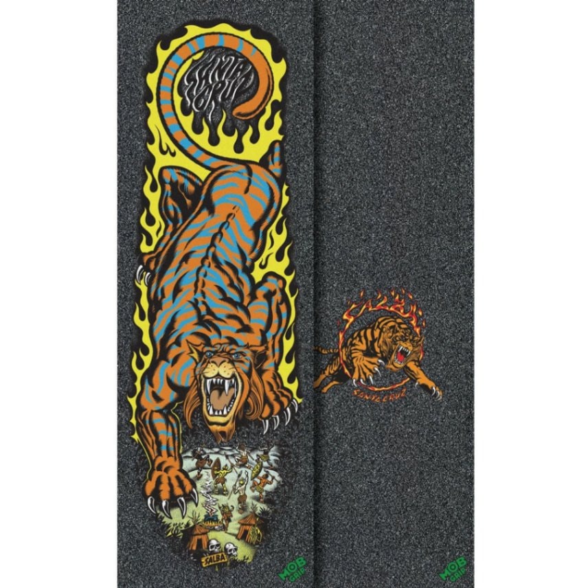 モブグリップ MOB GRIP<br>11in x 33in SANTA CRUZ SALBA TIGER SHEET<br>グリップテープ デッキテープ スティーブ・アルバ スケートボード スケボー sk8 skateboard【2404】