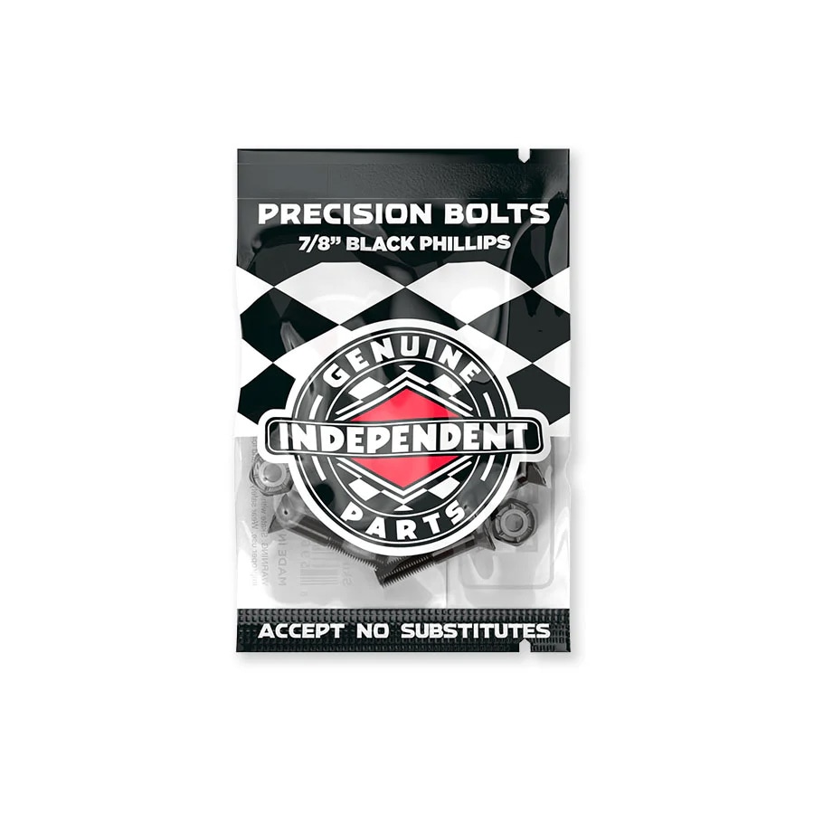 インディペンデント INDEPENDENT<br>GENUINE PARTS 7/8 PHILLIPS HARDWARE PK/8 BLACK<br>プラスビス ブラック 7/8(0.875インチ) スケートボード スケボー sk8 skateboard