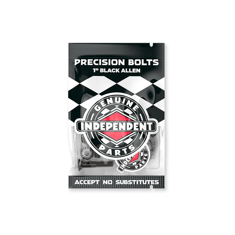 インディペンデント INDEPENDENT<br>GENUINE PARTS 1 ALLEN HARDWARE PK/8 BLACK<br>六角ビス ブラック 1(1インチ) スケートボード スケボー sk8 skateboard