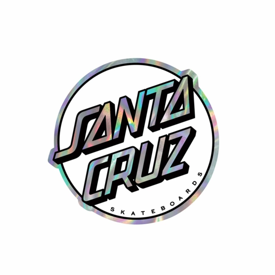 サンタクルーズ SANTA CRUZ<br>3in x 3in MISSING DOT METALLIC STICKER<br>ステッカー デカール シール スケートボード スケボー ストリート sk8 skateboard