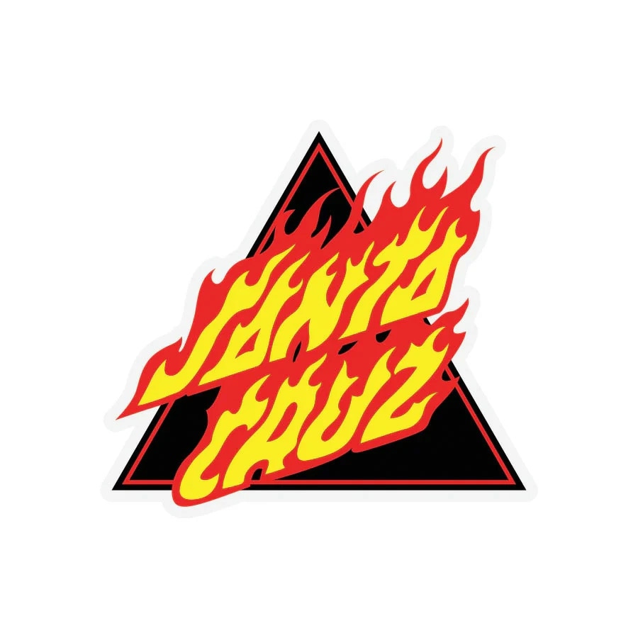 サンタクルーズ SANTA CRUZ<br>5in x 4.5in FLAME NOT A DOT STICKER<br>ステッカー デカール シール スケートボード スケボー sk8 skateboard