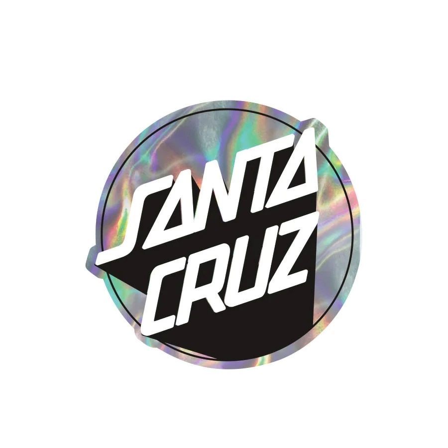 サンタクルーズ SANTA CRUZ<br>3in x 3in DELTA SHADOW DOT METALLIC STICKER<br>ステッカー 3インチ スケートボード スケボー sk8 skateboard