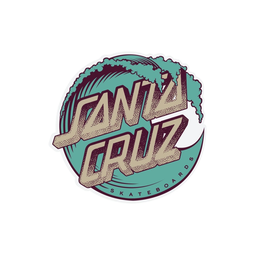サンタクルーズ SANTA CRUZ<br>4in x 4in STIPPLE WAVE DOT STICKER<br>ステッカー デカール シール スケートボード スケボー sk8 skateboard
