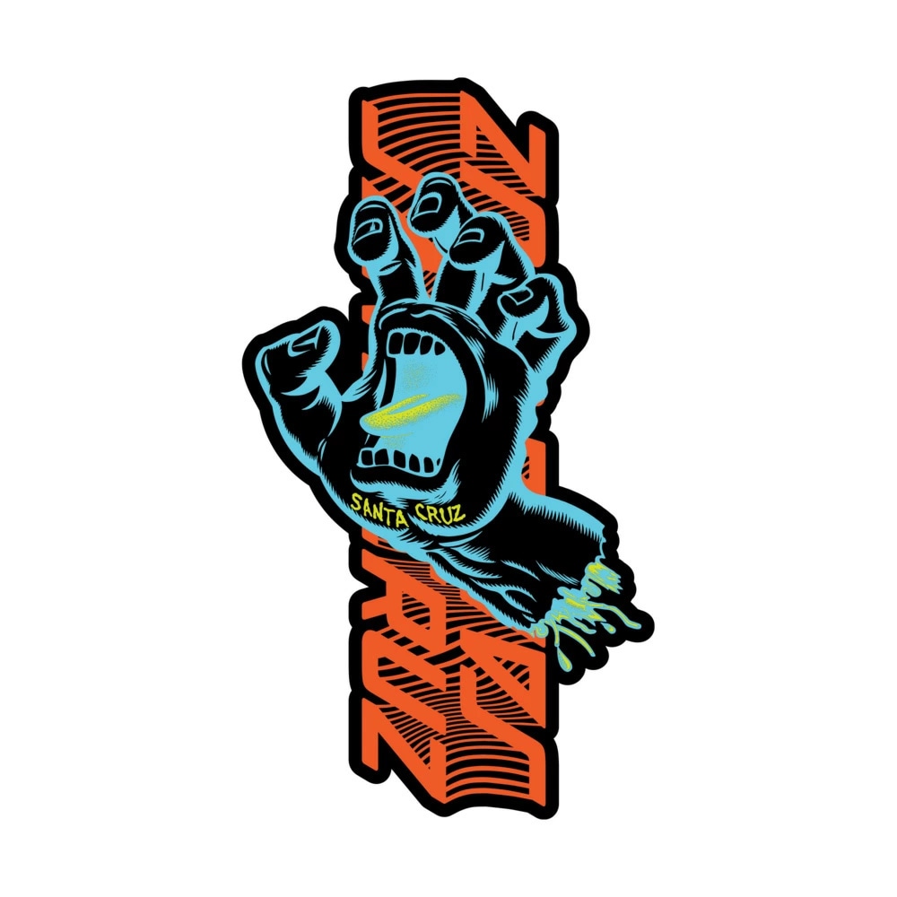 サンタクルーズ SANTA CRUZ<br>3.5in x 6in SPLIT STRIP HAND STICKER<br>ステッカー デカール シール スクリーミングハンド スケートボード スケボー sk8 skateboard