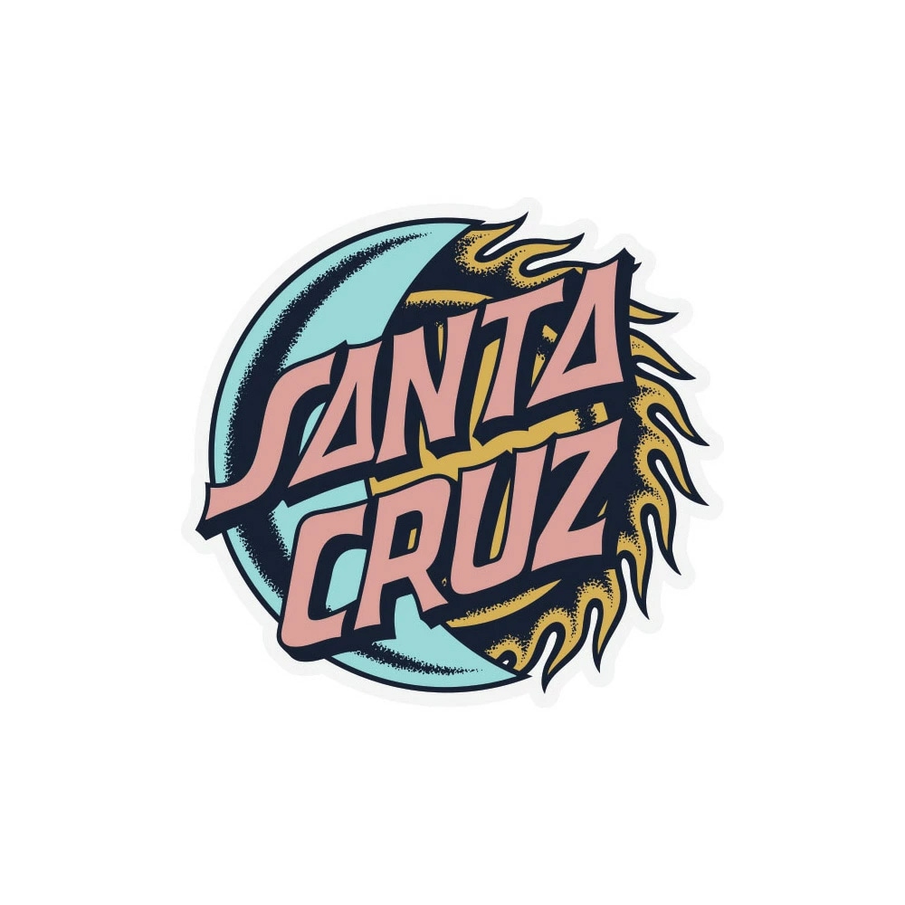 サンタクルーズ SANTA CRUZ<br>4in x 4.25in ECLIPSE DOT STICKER<br>ステッカー デカール シール スケートボード スケボー sk8 skateboard