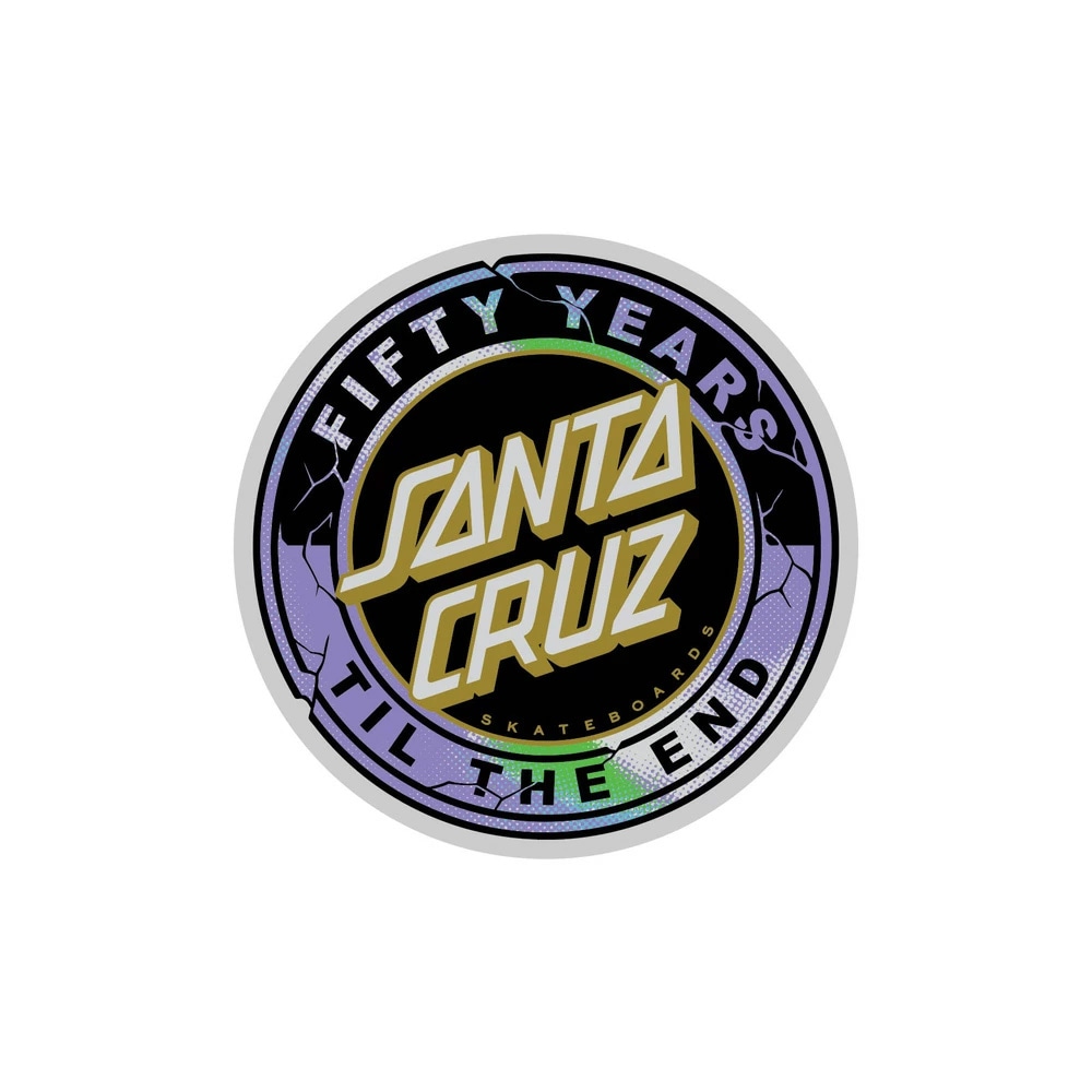 サンタクルーズ SANTA CRUZ<br>3in x 3in 50TH TTE DOT STICKER<br>ステッカー デカール シール スケートボード スケボー sk8 skateboard