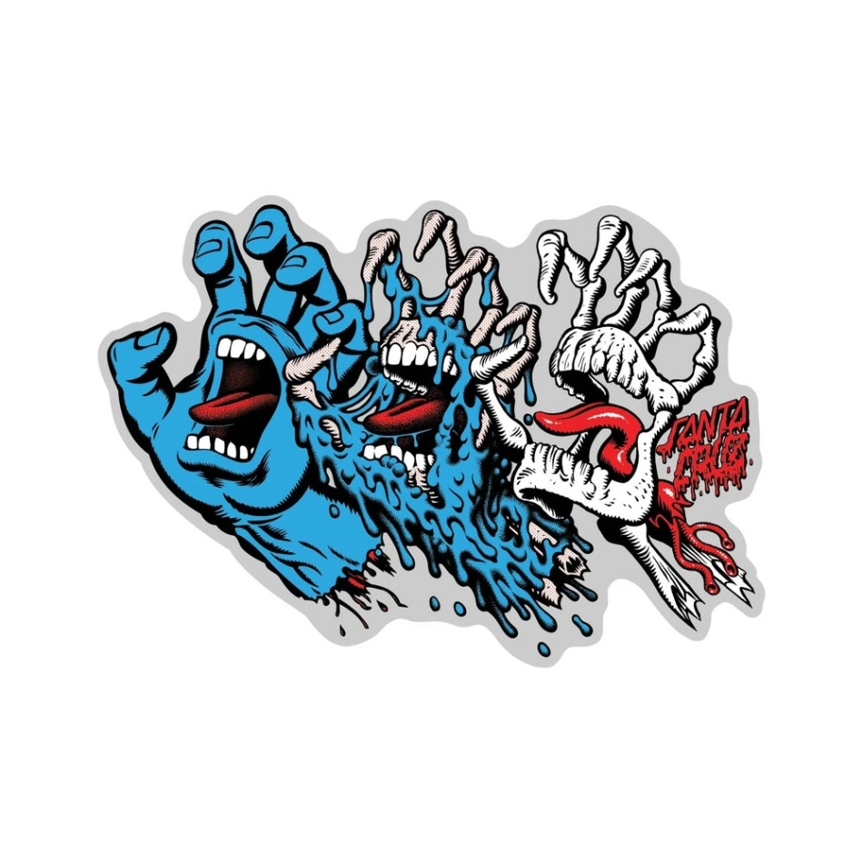 サンタクルーズ SANTA CRUZ<br>6in x 4.25in EVOLVE HAND STICKER<br>ステッカー デカール シール スクリーミングハンド スケートボード スケボー sk8 skateboard